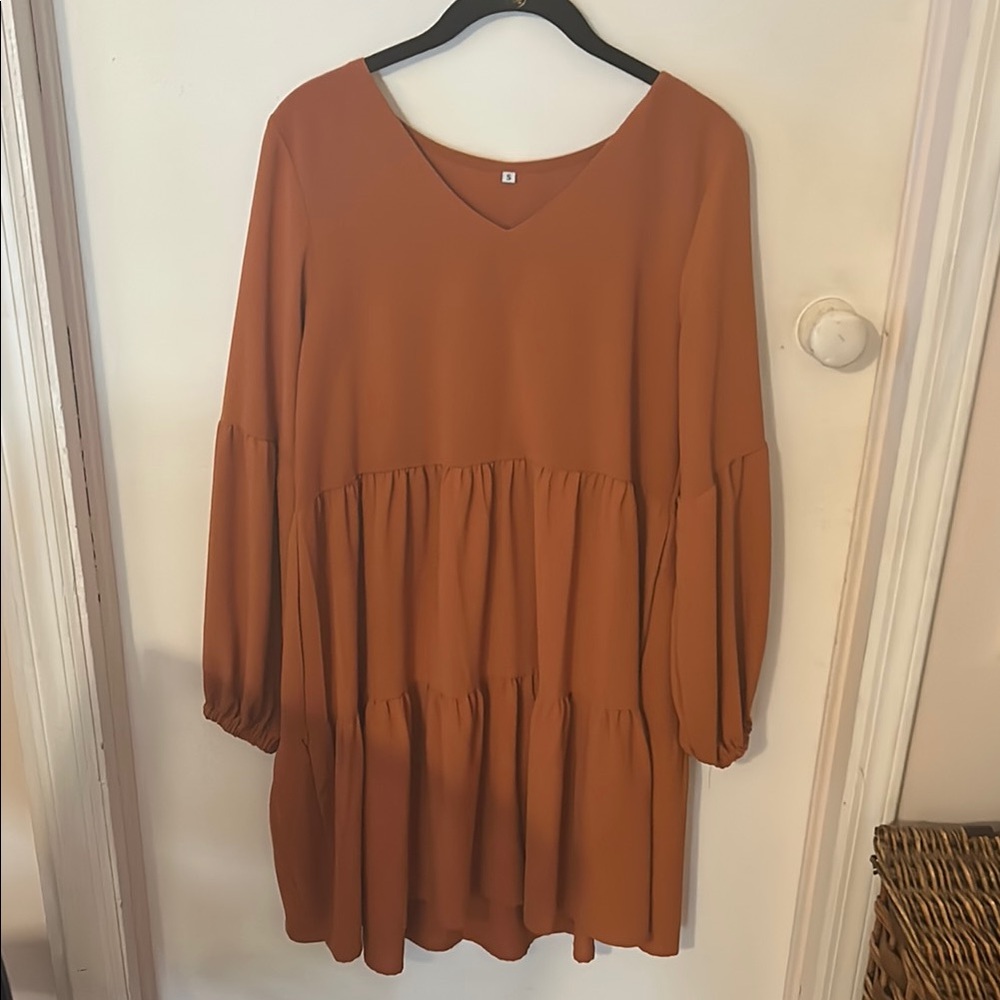 Elegant Orange Women's Dress